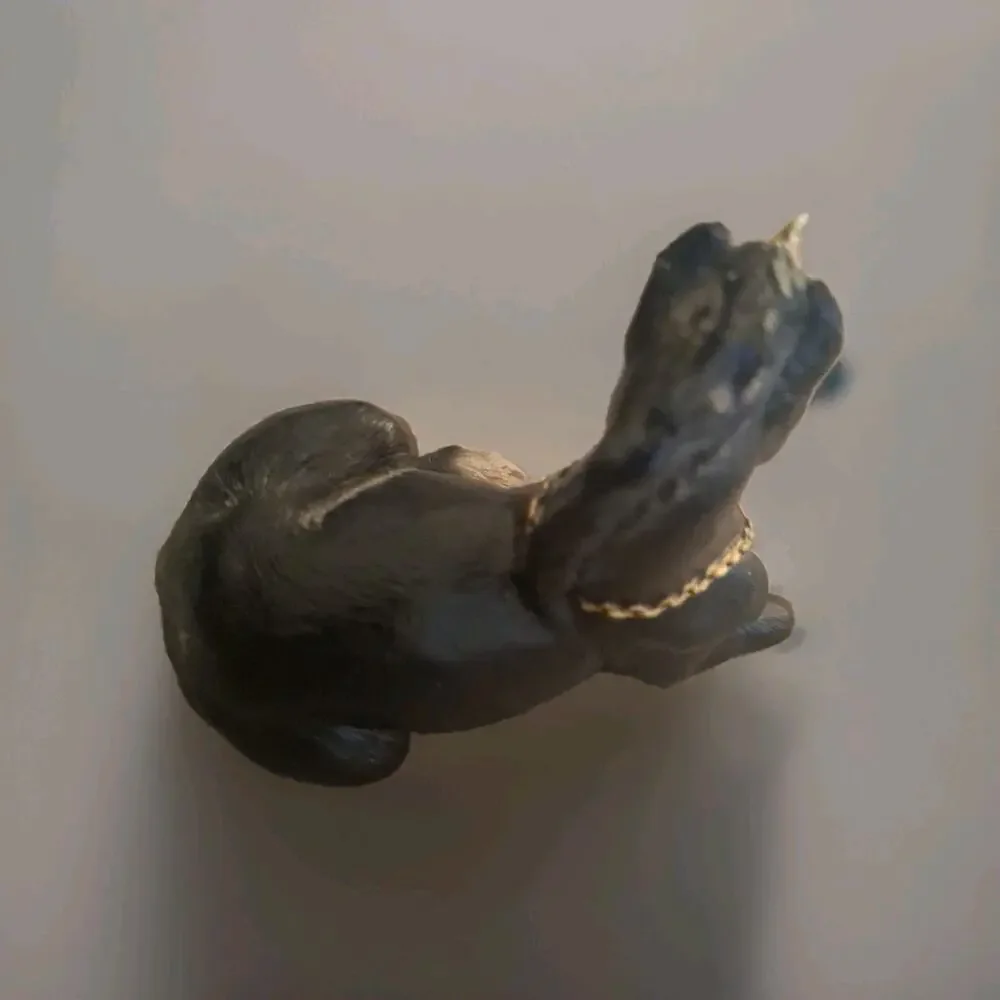 Black Foal Unicorn / Windstone Editions Pena 1990 Gold Plated Horn Ruby Necklace